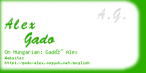 alex gado business card